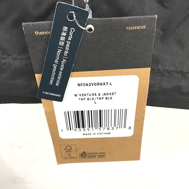 The North Face Venture 2 Rain Waterproof Black Jacket Ladies Size Large NEW