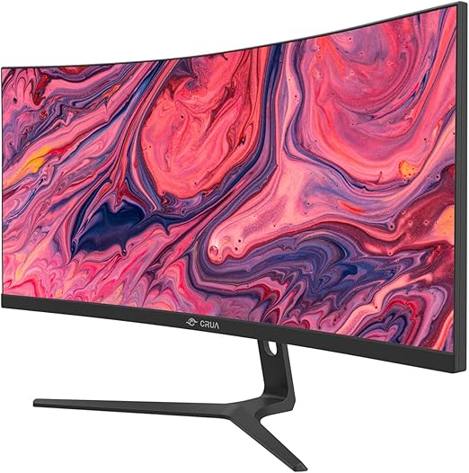 Crua 30 Inch Curved LED 100Hz 21:9 Ratio Wide Black Super PC Monitor NEW
