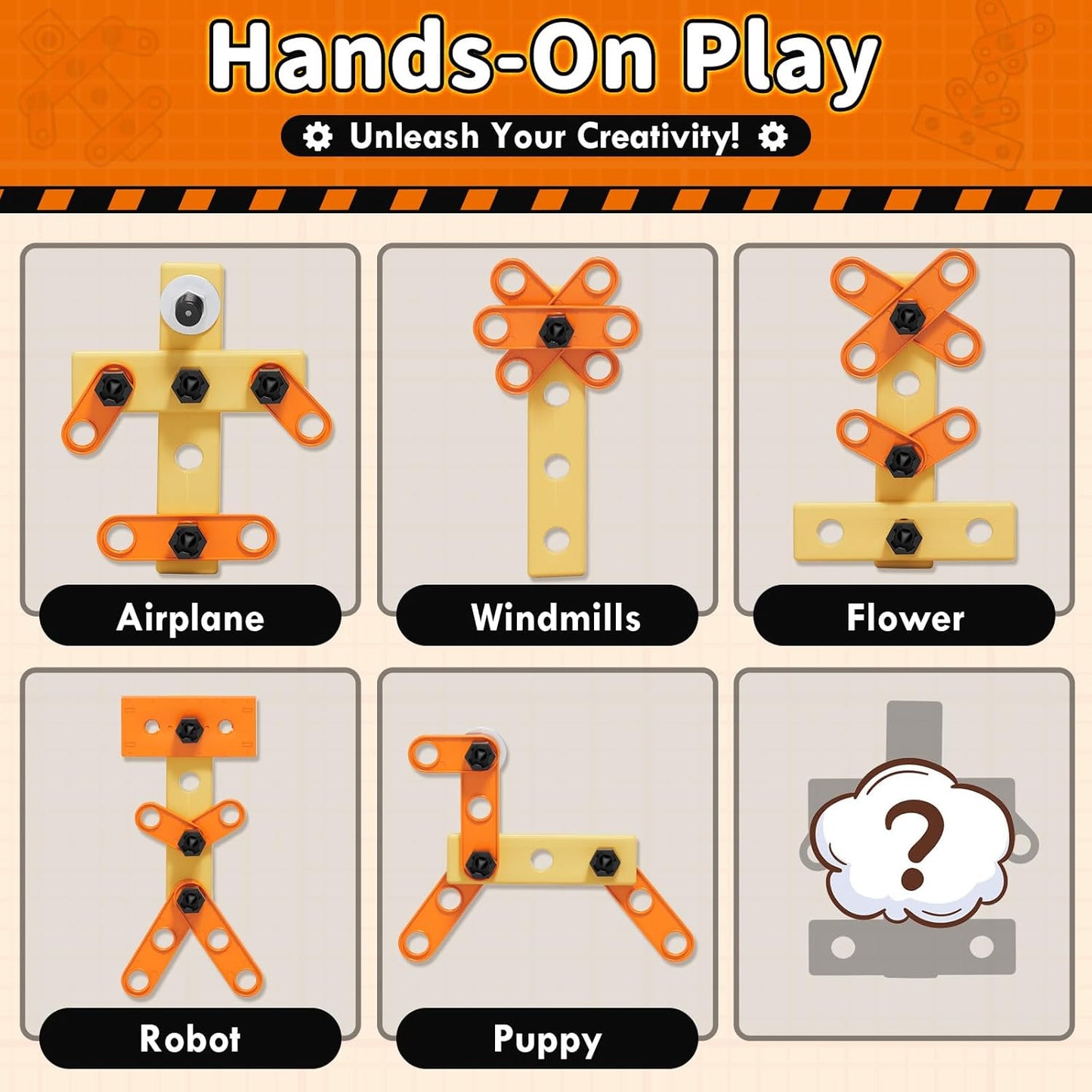 KidBloom Orange Construction Play Tool Set with Mini Backpack Ages 3+ NEW