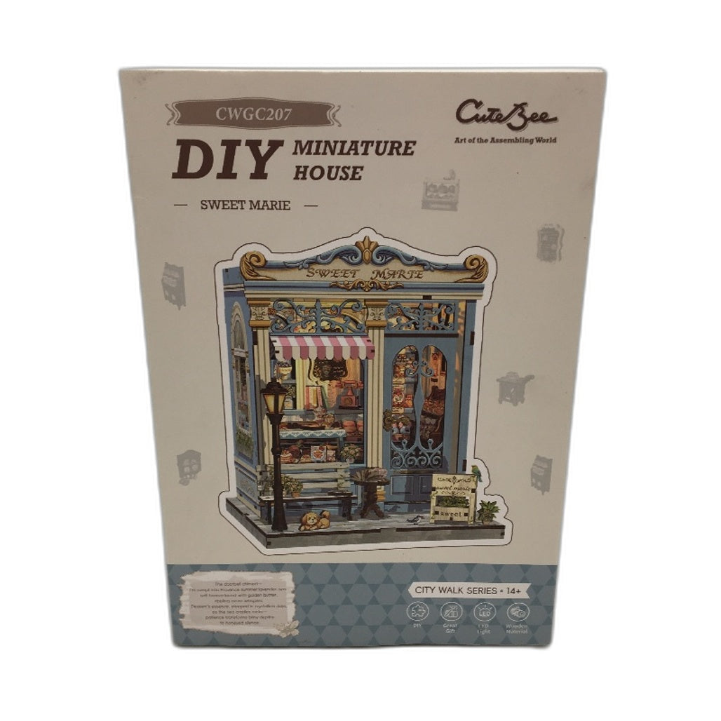 CUTEBEE Sweet Marie Dessert Shop DIY Wooden Miniature Book Nook Puzzle Kit NEW
