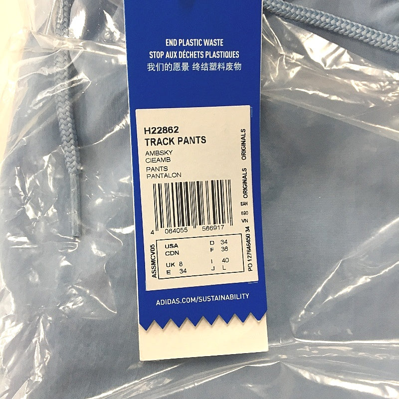 Adidas Adicolor Classics Baby Blue Lock Up Trackpants Ladies Size UK 8 NEW