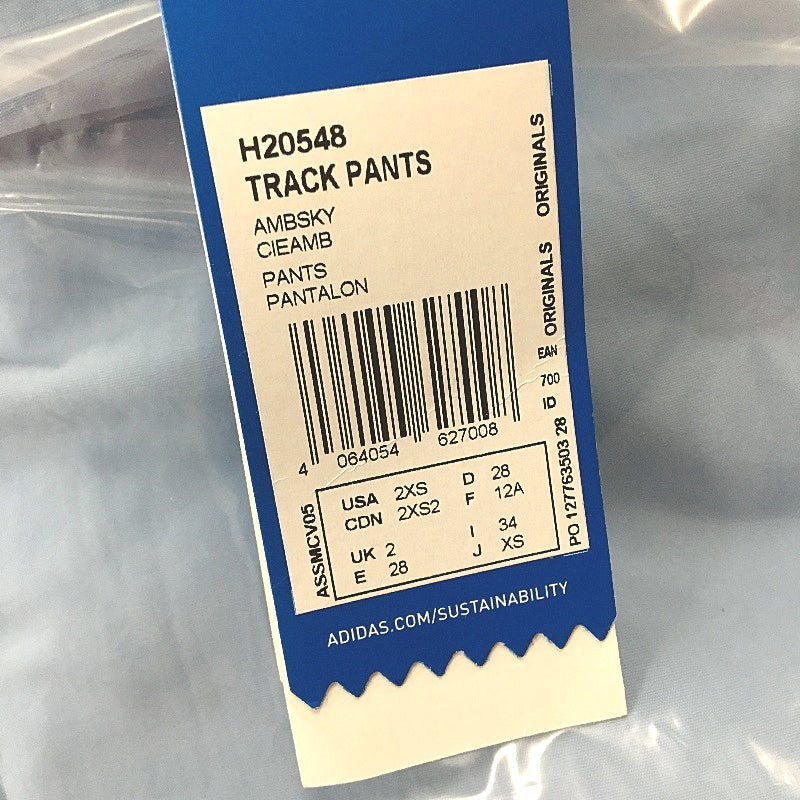 Adidas Adicolor Classics Baby Blue Lock Up Trackpants Ladies Size UK 2 NEW