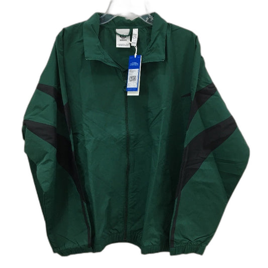 Adidas Shark Woven Stripe Stand Collar Green Track Jacket Mens Size Large NEW