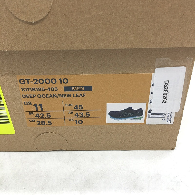 Asics Ortholite GT-2000 10 Amplifoam Navy & Green Sneakers Mens US11 EU45 NEW