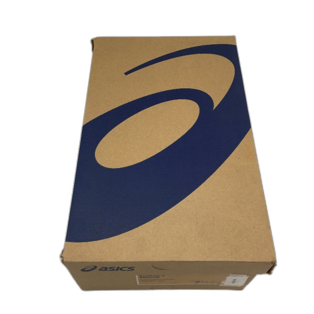 Asics EvoRide 2 Flyte Foam Black & Sun Peach Sneakers Ladies US 7.5 EU 39 NEW