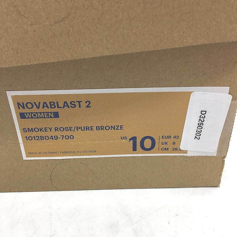 Asics Novablast 2 Smokey Rose Pink Pure Bronze Sneakers Ladies US 10 EU 42 NEW