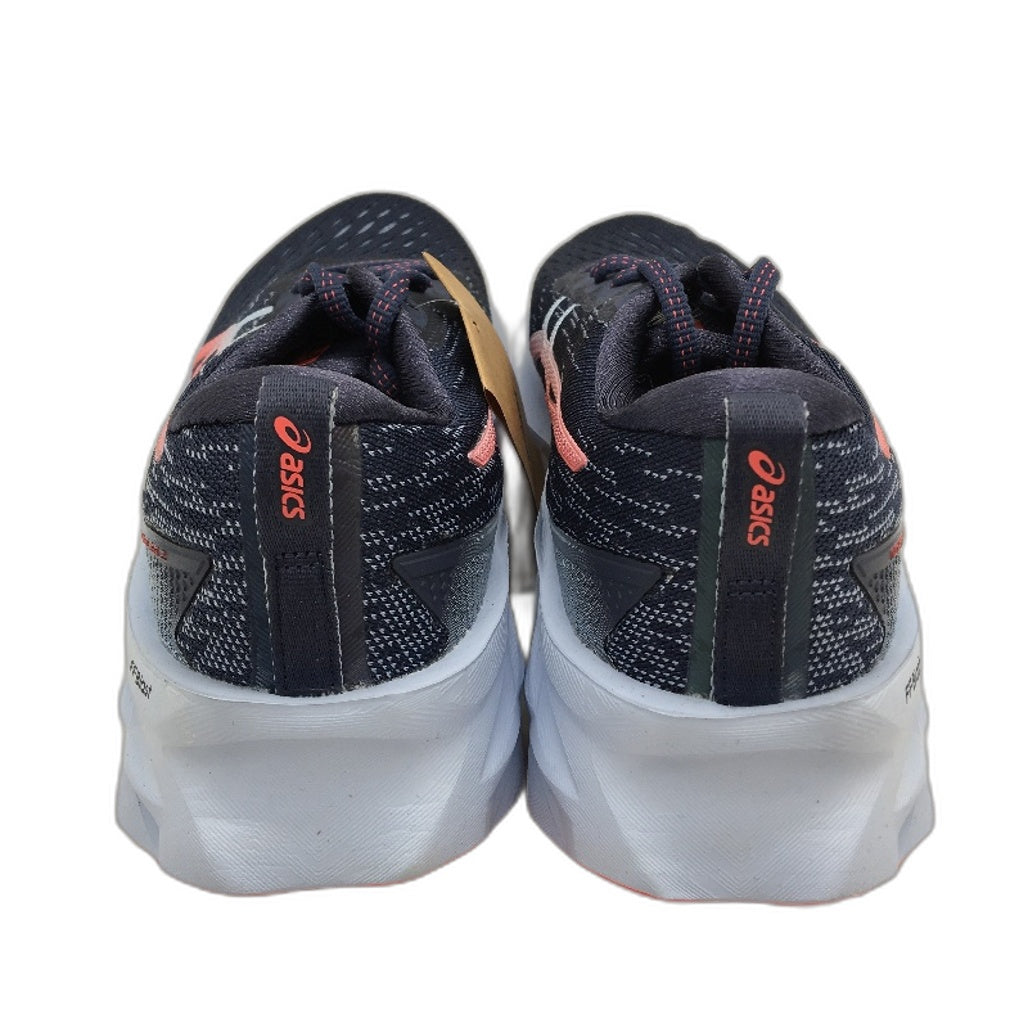 Asics Novablast 2 Thunder Blue & Orange Running Sneakers Ladies US 8 EU 39.5 NEW