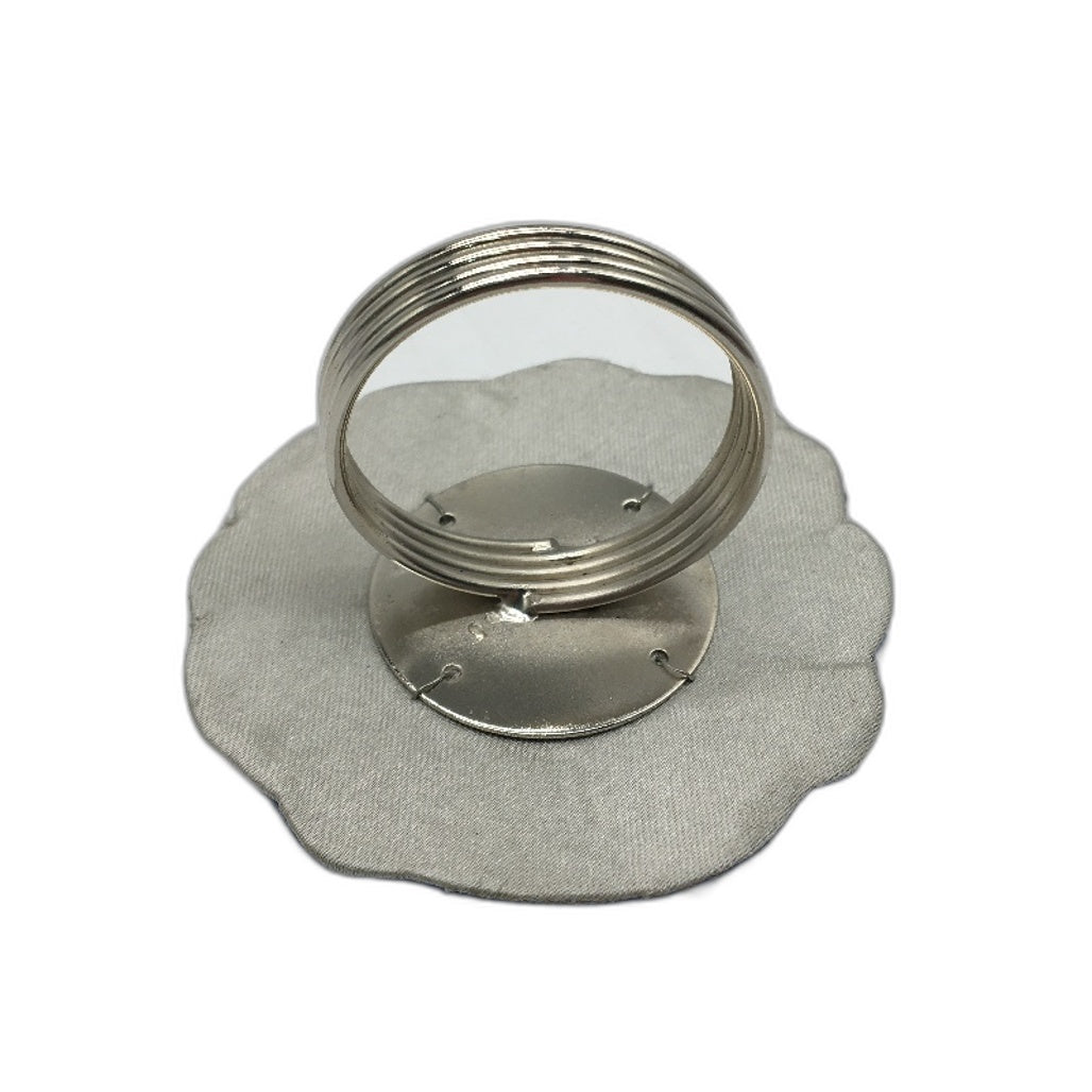 Crofton Beaded Blue & Lemons 6 Placemat & 4 Matching Napkin Ring Holder Set NEW