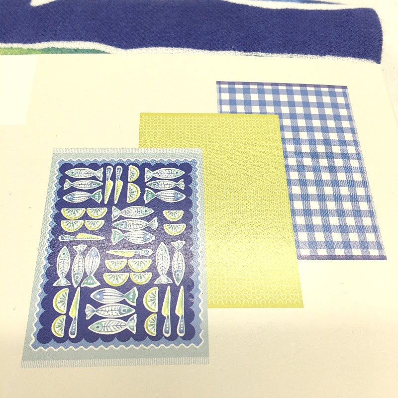 Peppertree Home Collection 6 Pack Blue Green 100% Cotton Tea Towel Pack NEW