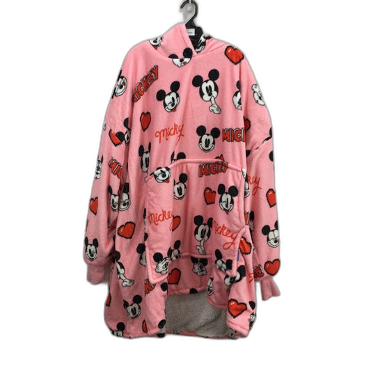 The Oodie Disney Mickey & Friends Pink Oversized Fleece Hoodie OSFM Adult