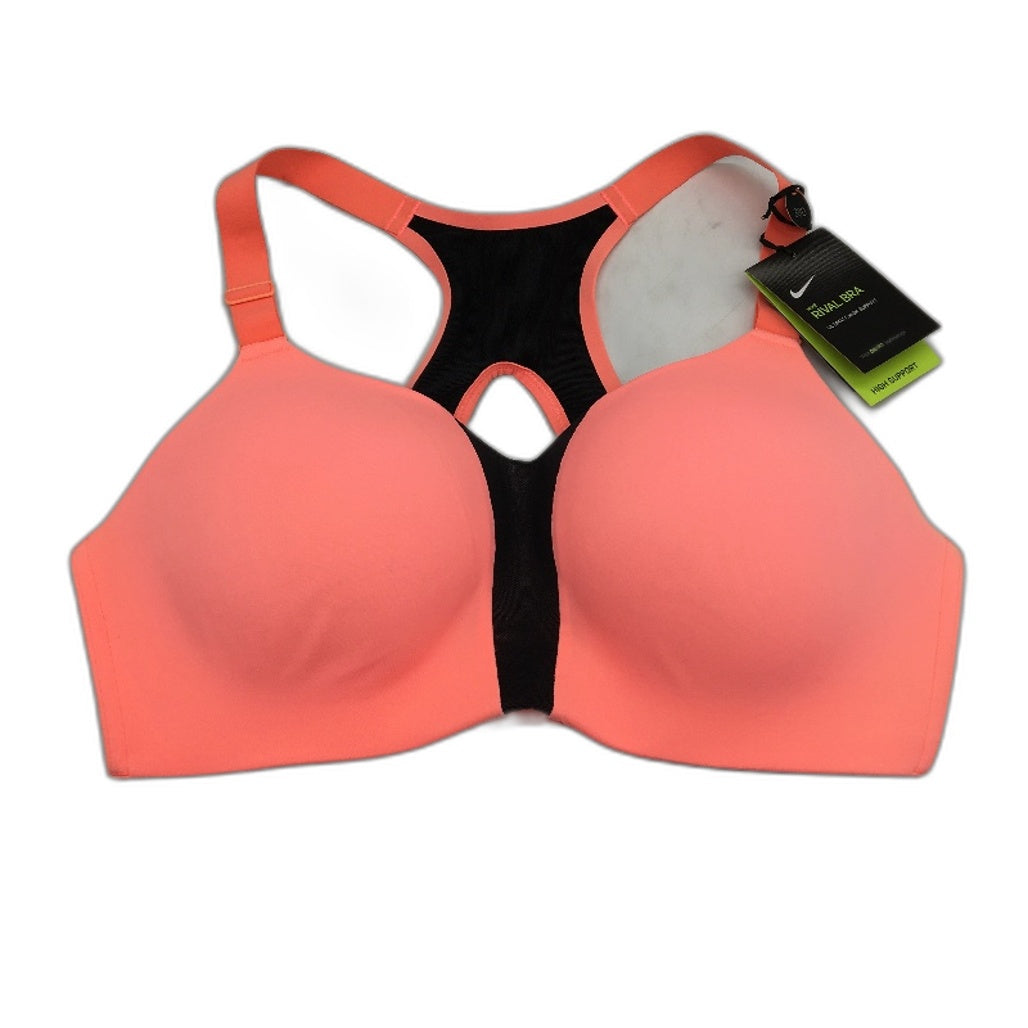 Nike Dri-Fit Neon Orange High Support Rival Bra Ladies Size 14D 38D NEW