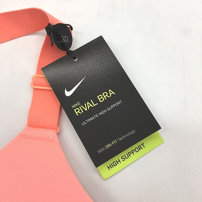 Nike Dri-Fit Neon Orange High Support Rival Bra Ladies Size 14D 38D NEW