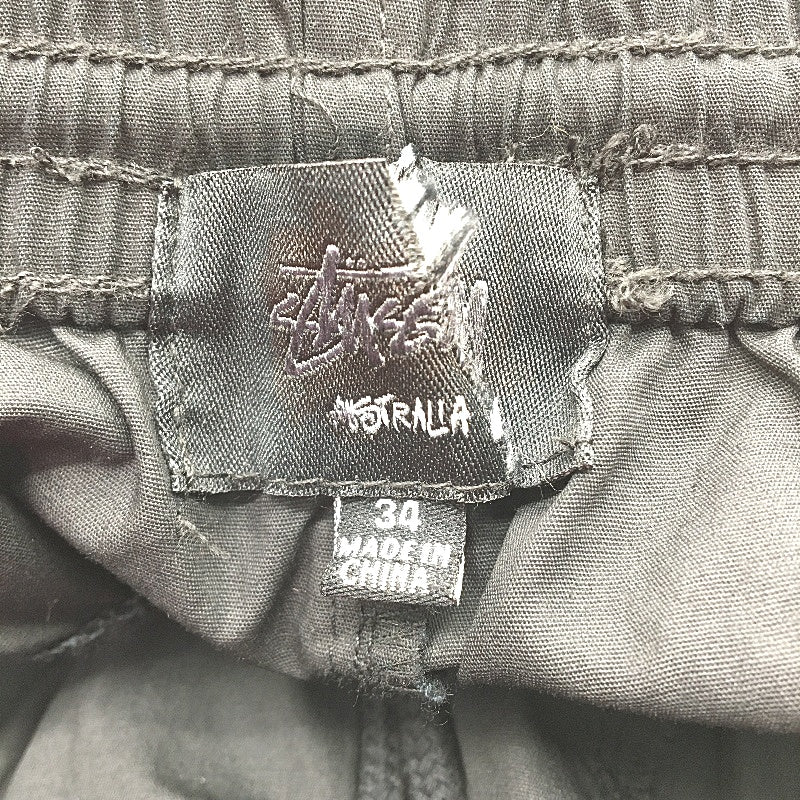 Stussy Solid Black Drawstring Waistband 4 Pocket Shorts Mens Size 34 NEW