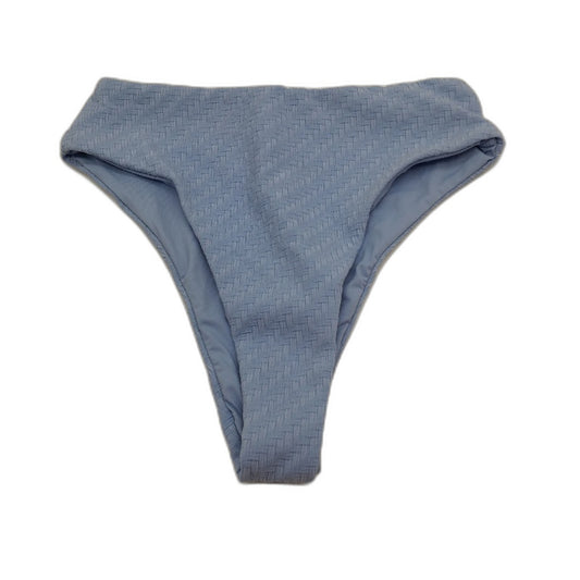 Subtitled Sky Blue Weave Pattern High Waisted Bikini Bottom Ladies Size XS NEW