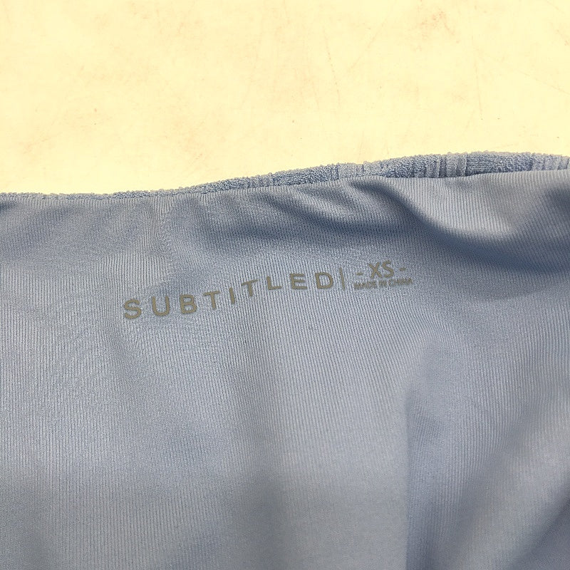 Subtitled Sky Blue Weave Pattern High Waisted Bikini Bottom Ladies Size XS NEW