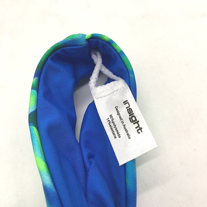 Insight Blue Green Floral V Front High Waist Bikini Bottom Ladies Size S NEW