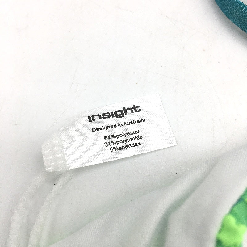 Insight Green Textured Side Tie Up Cheeky High Waisted Bikini Bottom Size S NEW