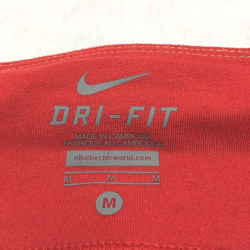 Nike Running Dri-Fit Red Back Waist Zip Pocket Activewear Shorts Ladies Size M