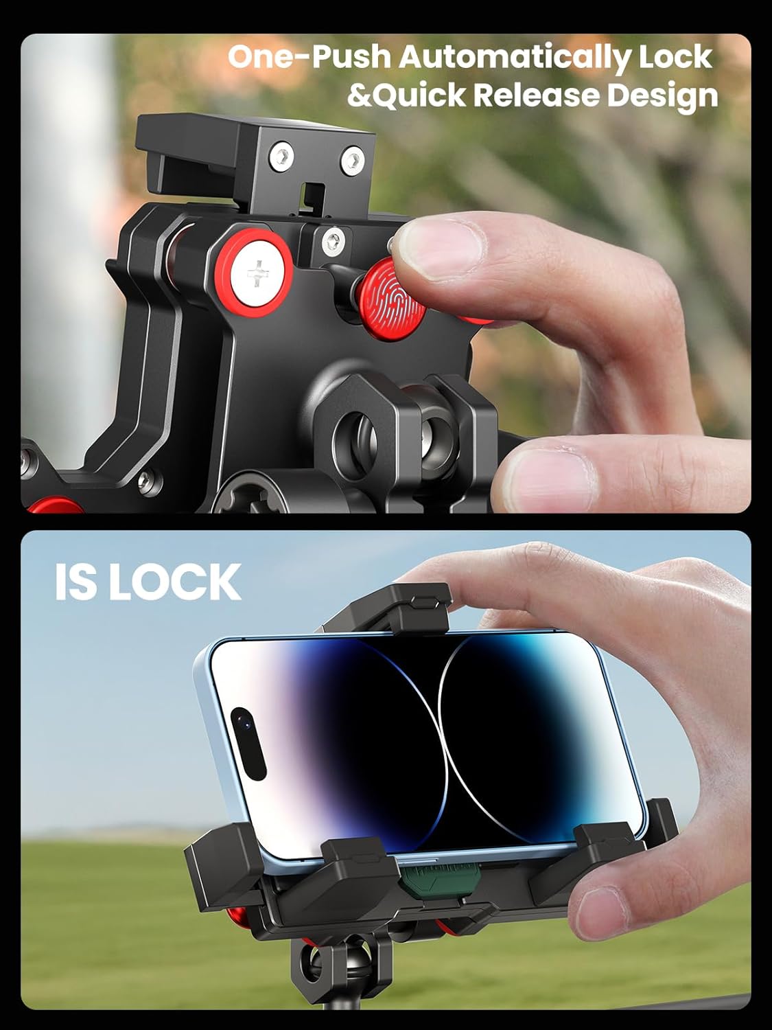 Tounee S2 Metal Motorcycle Magnetic Levitation Shock Absorbing Phone Mount