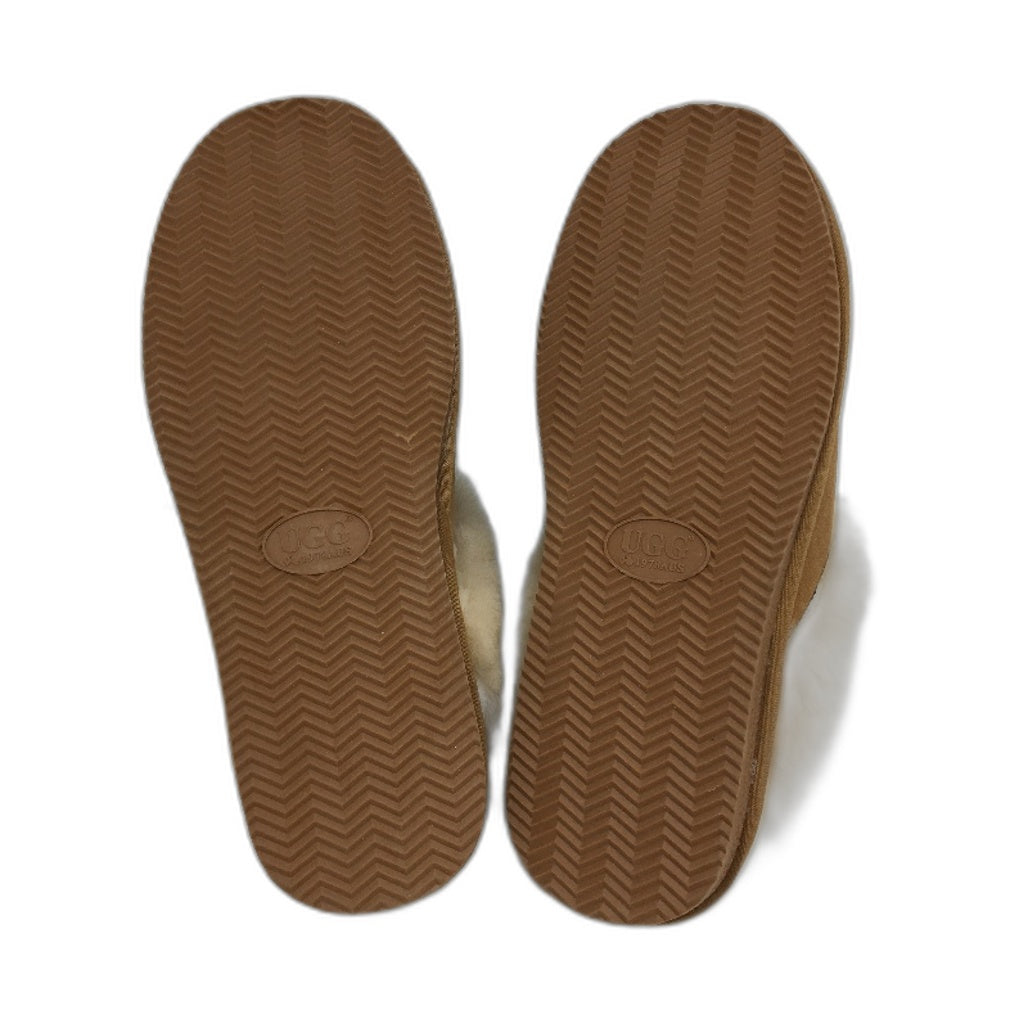 UGG 1978AUS Sheepskin Chestnut Tan Scuff Slippers Size Mens 9 Ladies 10 NEW
