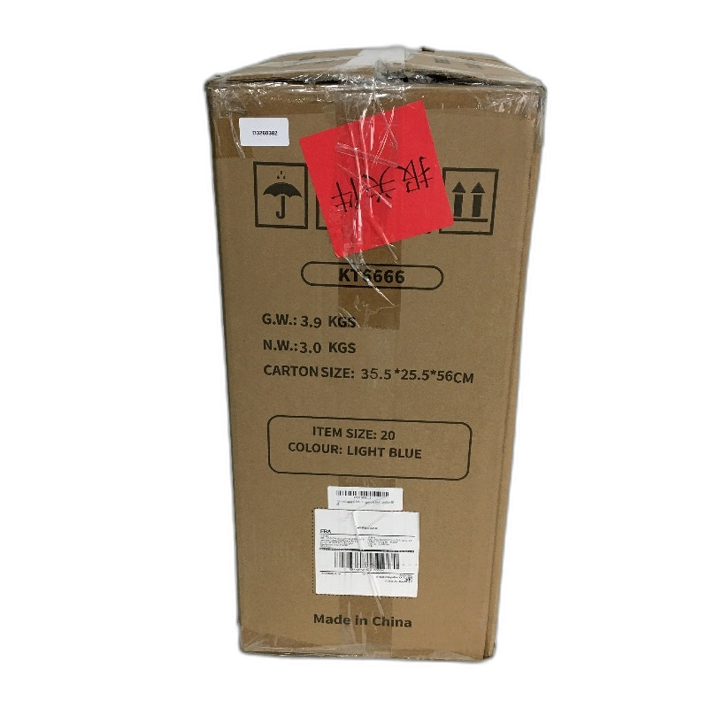 Krute 20" Carry On Blue HardShell Luggage Suitcase USB TSA Lock & Cup Holder NEW