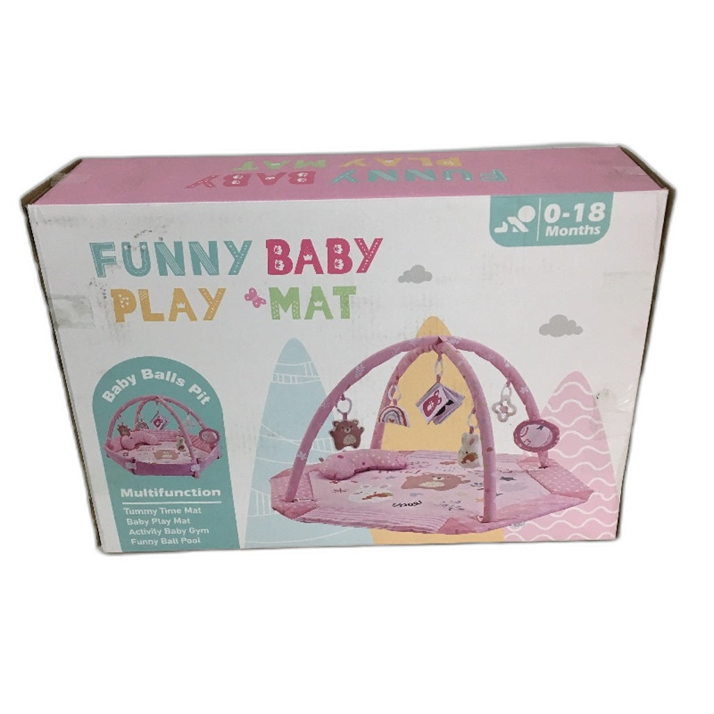 Baby Gym Play Mat Tummy Time Ball Pit Early Learning Sensory Toys Pink 0-18M NEW