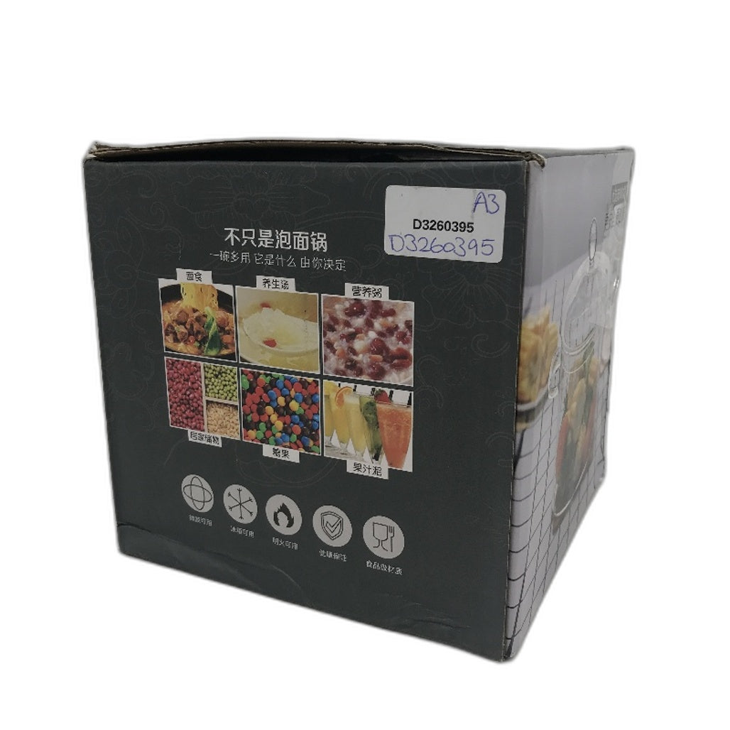 Clear Glass Saucepan With Cover 1.5L Microwave Cooktop Safe Pot & Lid NEW