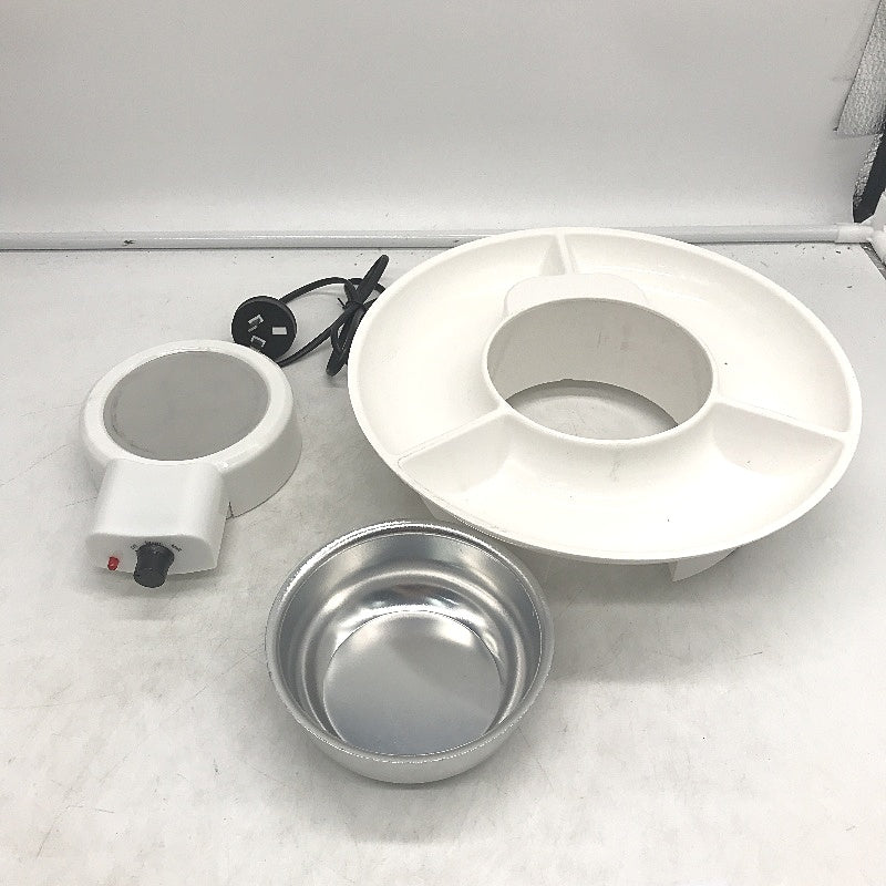 Chocolate Fondue Maker Pot With 4 Roasting Forks Detachable Serving Tray NEW