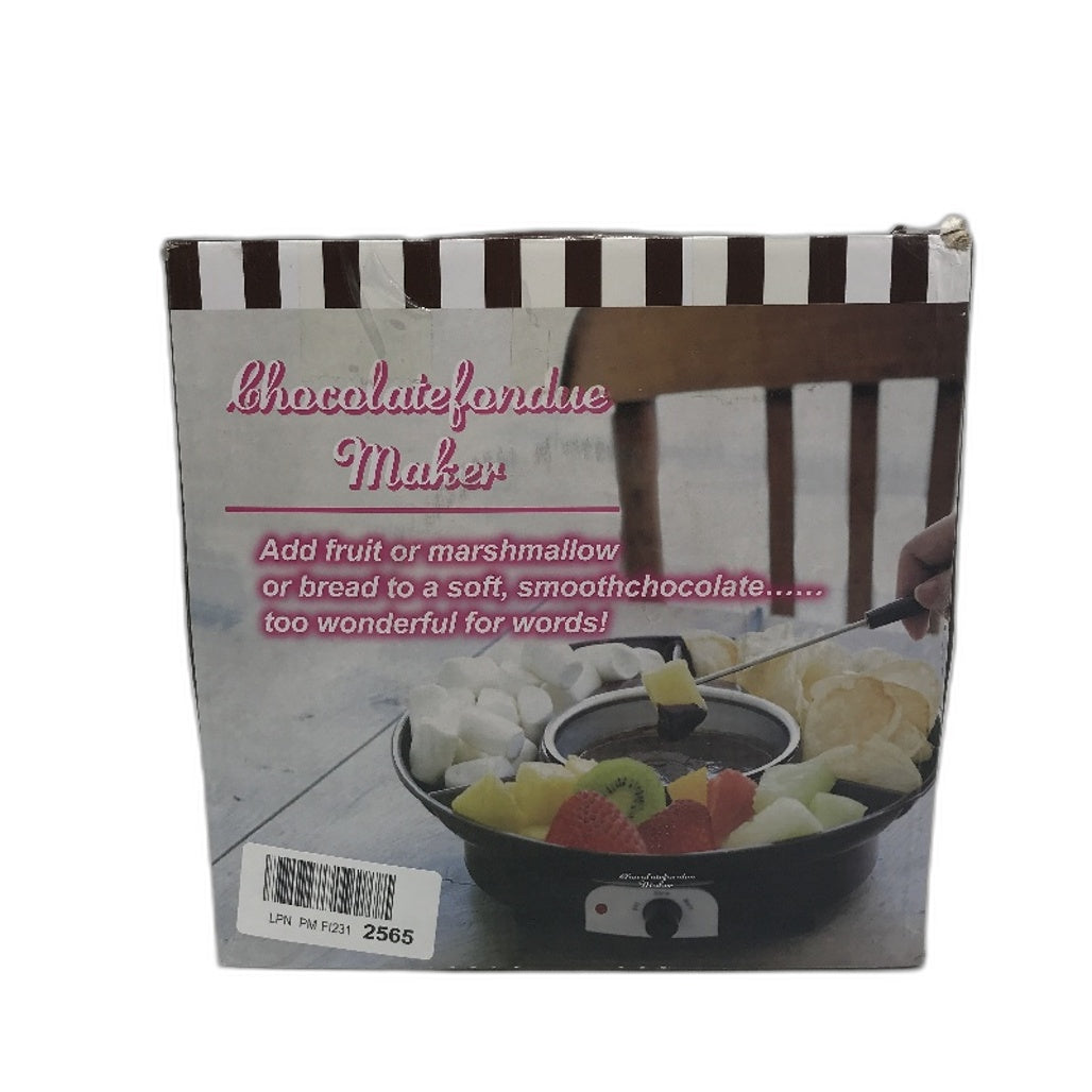 Chocolate Fondue Maker Pot With 4 Roasting Forks Detachable Serving Tray NEW