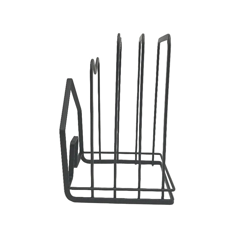 Steel Cutting Board Holder Rack Organizer With Wooden Chooping Board Bundle NEW