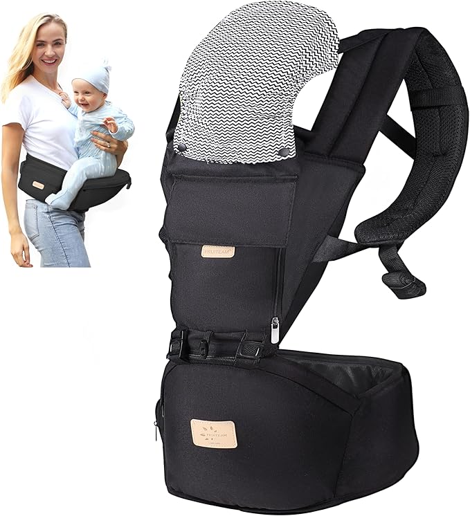 Fruiteam 2 Way Baby Infant Carrier With Waist Stool Seat Hands Free One Size NEW