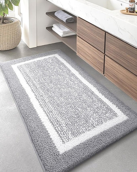 Color&Geometry Simple Stylish Bathroom Non Slip Rug Mat Carpet Soft Washable NEW