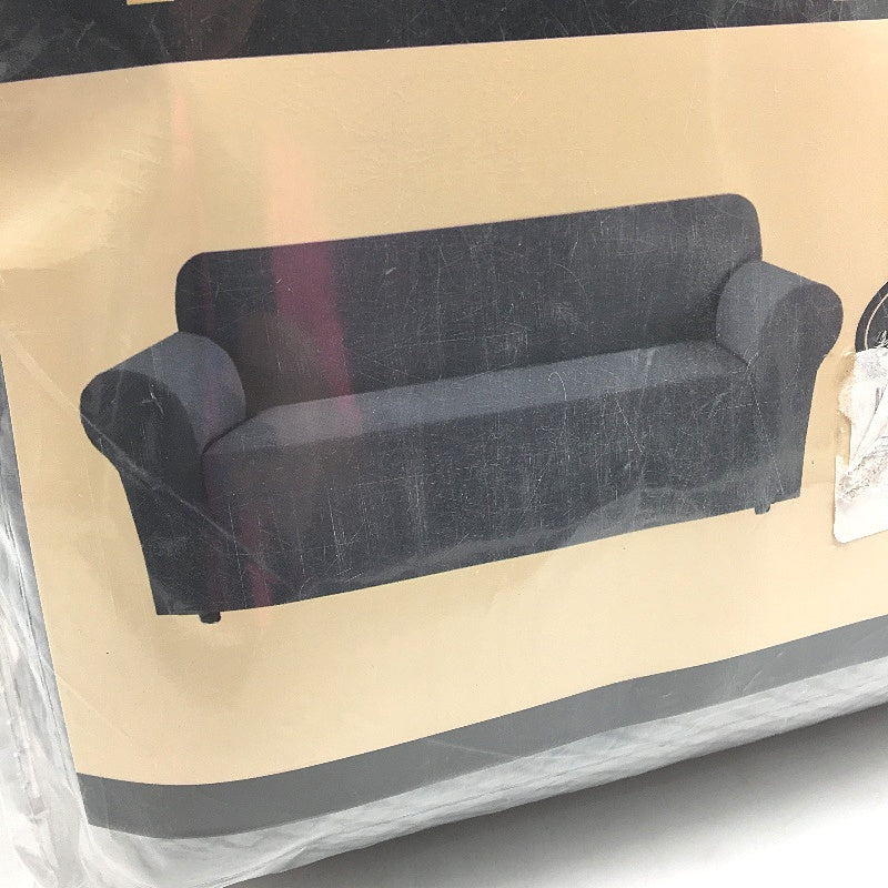 Smarcute Stretchy Couch Sofa Slip Cover Furniture Protector 2 Seater Grey NEW