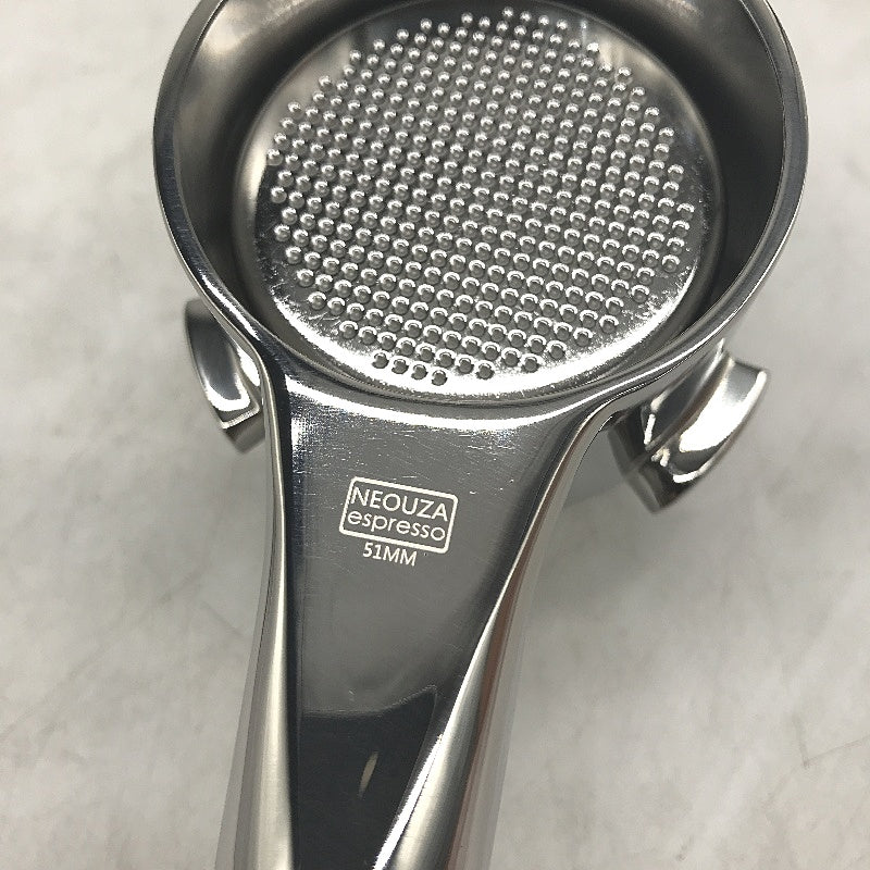 NEOUZA Stainless Steel 51MM Espresso Bottomless Portafilter 3 Ears Filter NEW