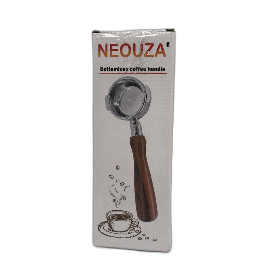 NEOUZA Stainless Steel 51MM Espresso Bottomless Portafilter 3 Ears Filter NEW
