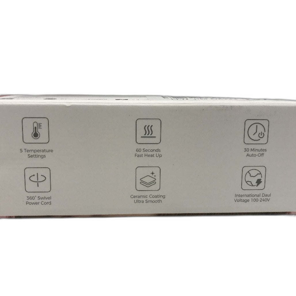 Tymo Hair Straightener Brush Hair Iron With Built In Comb Fast Heating Pink NEW