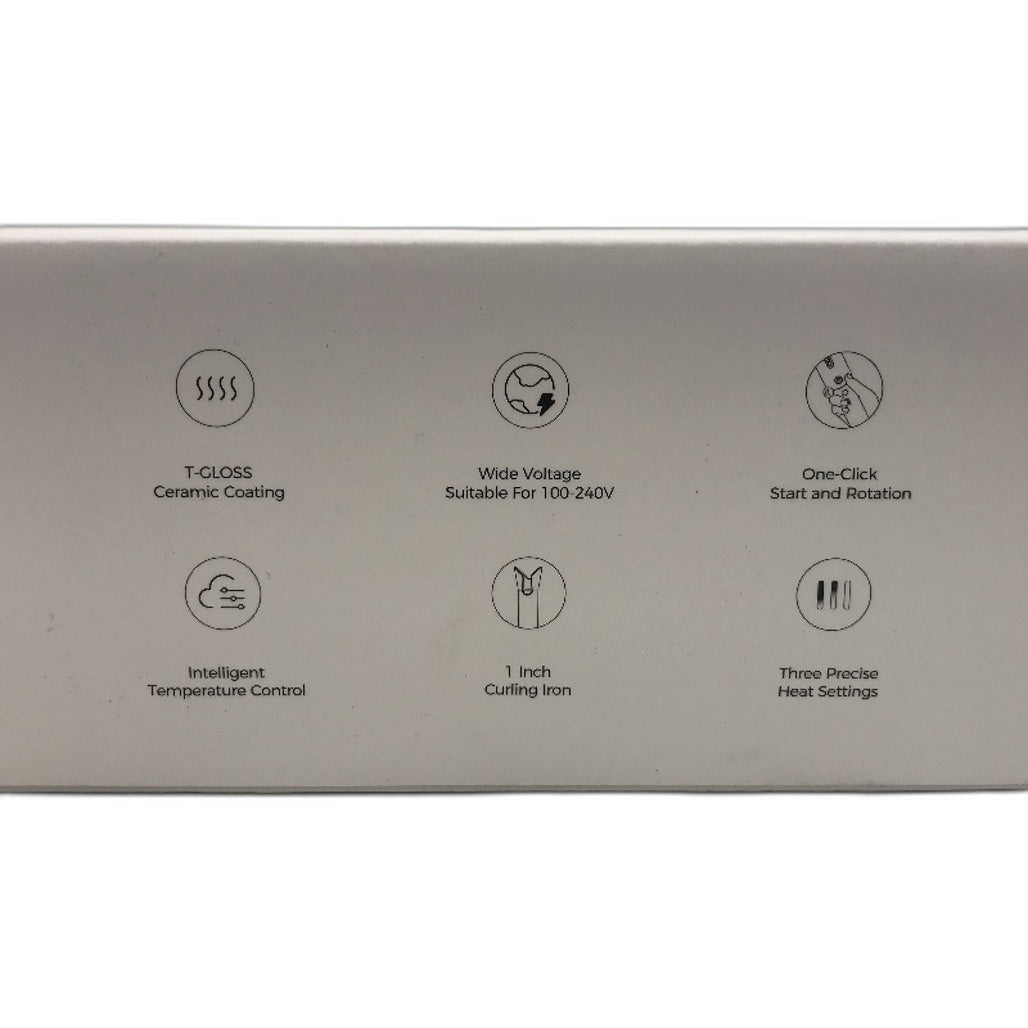 Tymo CurlPro Plus Curling Iron Automatic Rotating Ceramic Tangle Free Gold DEMO