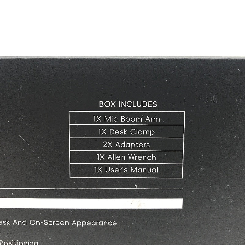 Fifine BM88 Microphone Boom Arm Low Profile Mic Stand Desk Mount Clamp Black NEW