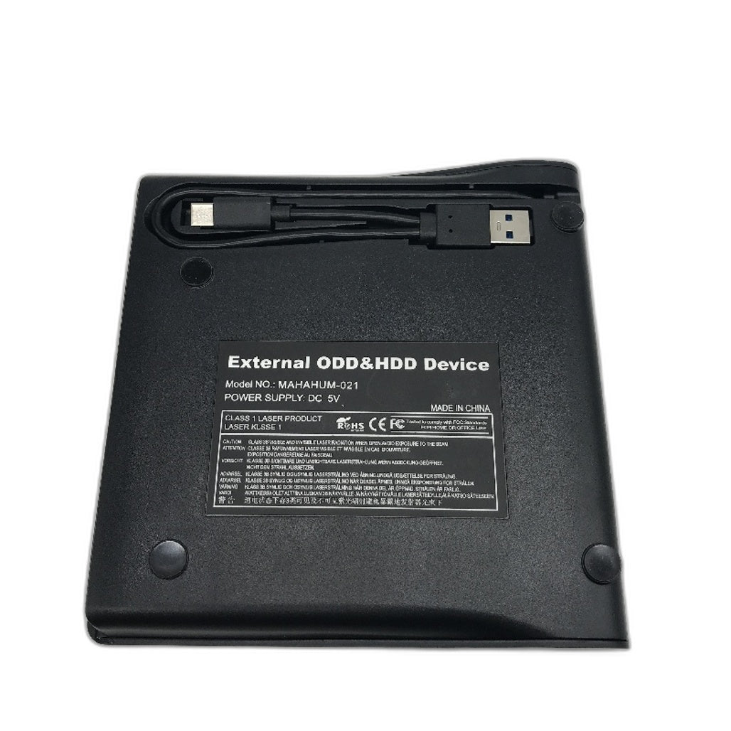 MAHAHUM Portable Ultra Slim External Pop Up CD DVD Drive USB 3.0 & USB-C NEW