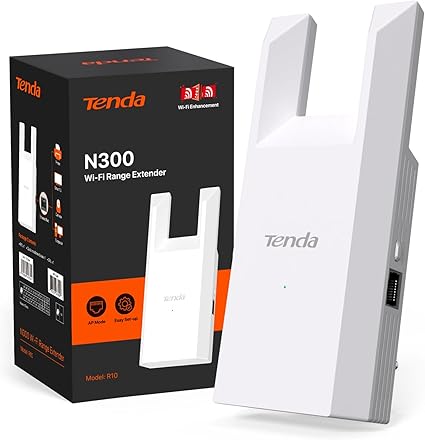 Tenda N300 WiFi Range Extender With Ethernet Port Repeater & AP Mode 2.4GHz NEW
