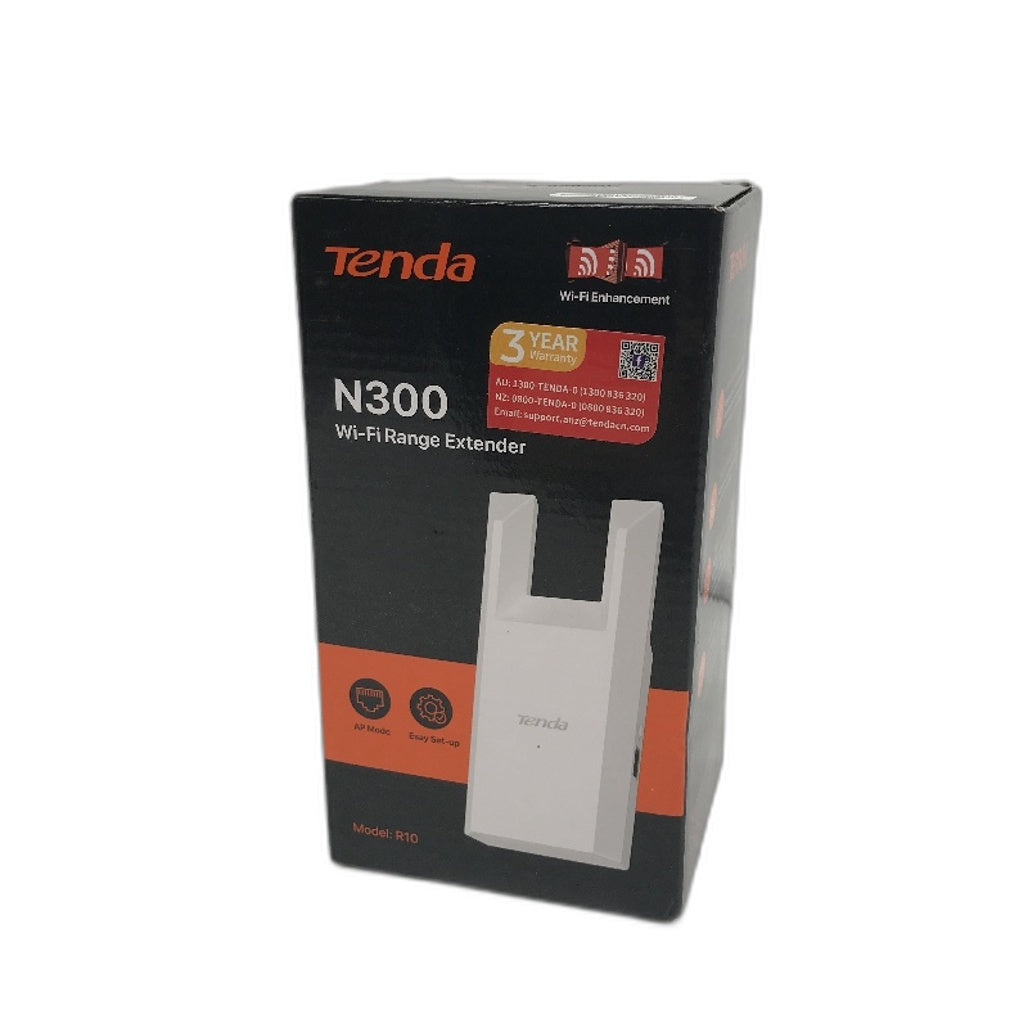 Tenda N300 WiFi Range Extender With Ethernet Port Repeater & AP Mode 2.4GHz NEW