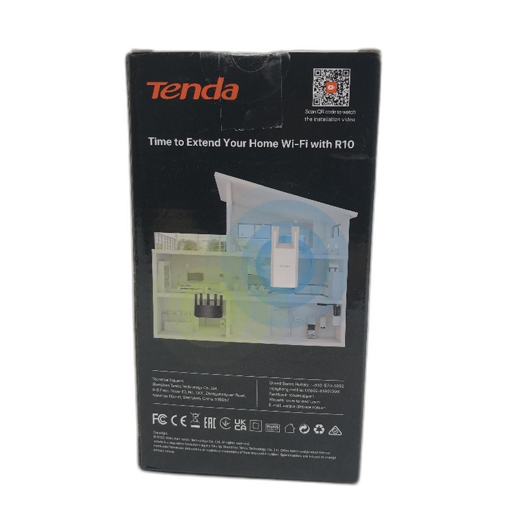 Tenda N300 WiFi Range Extender With Ethernet Port Repeater & AP Mode 2.4GHz NEW