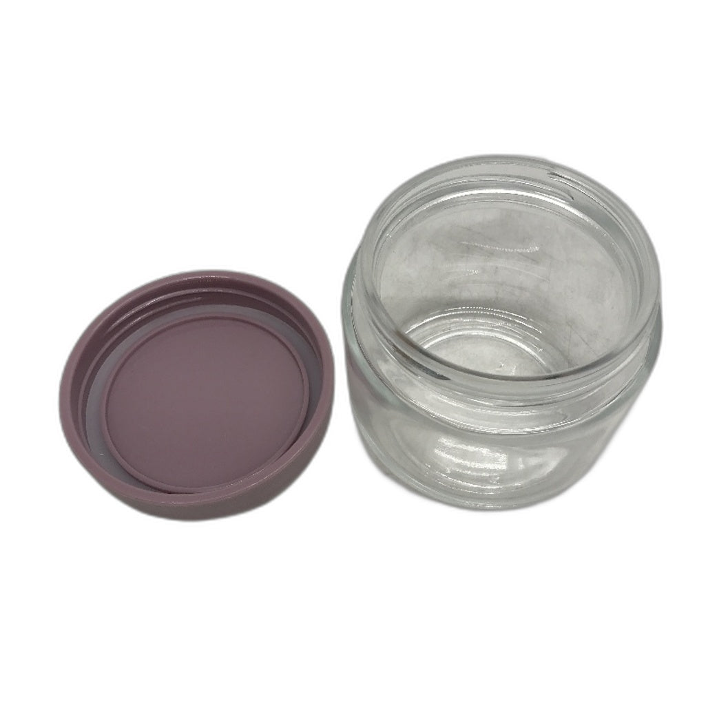 Pack Of 6 x 250ML Glass Food Container Jar With Lid Overnight Oats Meal Prep NEW