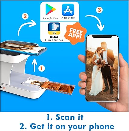 KLIM K2 Mobile Film Scanner 35MM Essential Colour Film Delevoping DIY Kit NEW