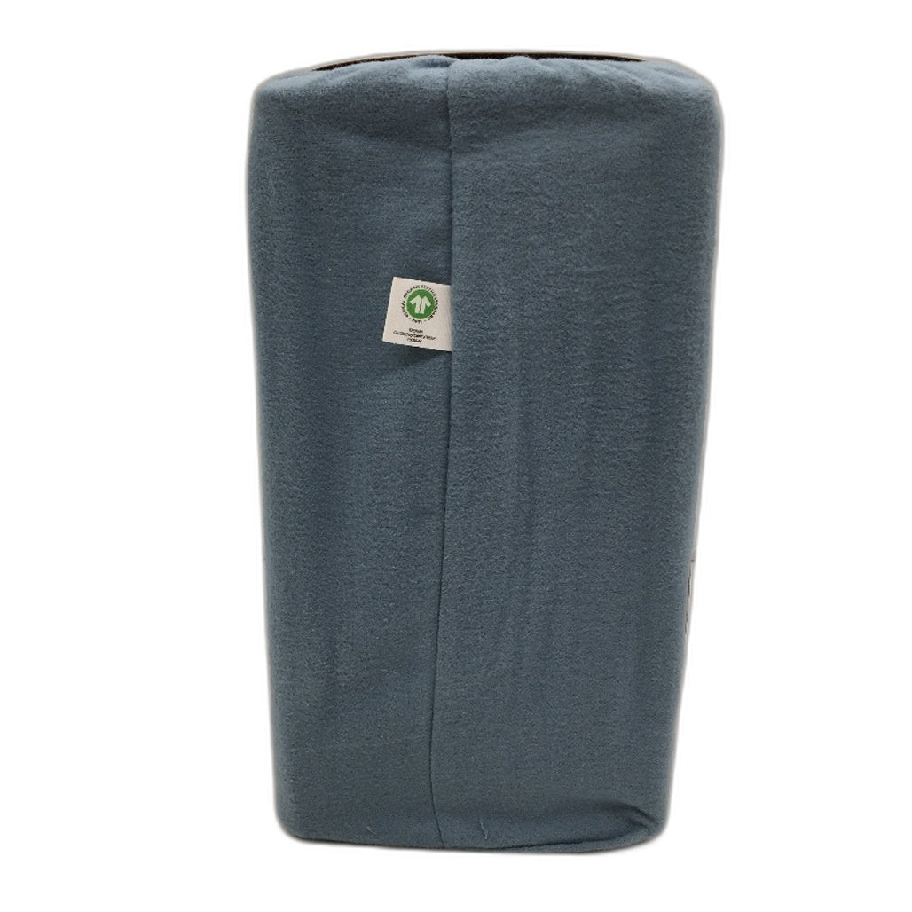 Organics by Kirkton House Flannelette Citidel Blue Fitted Sheet Set QUEEN NEW