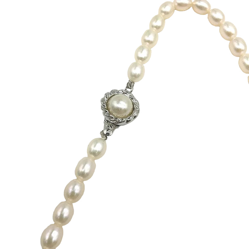 LOVELY Simulated Pearl & Clear Stone 3Piece 40cm Necklace & Matching Earring Set