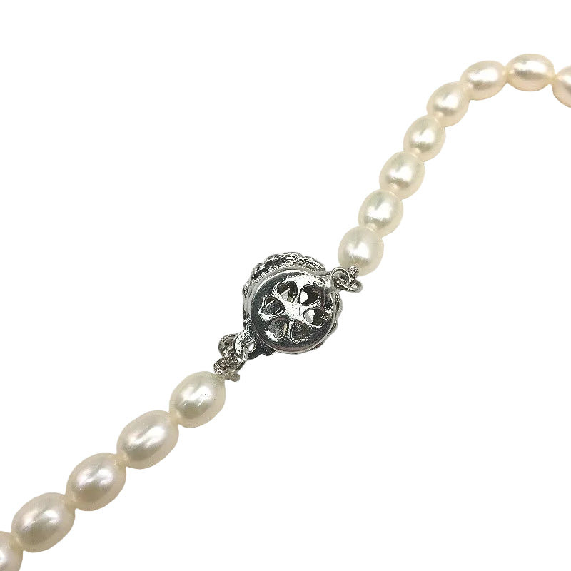 LOVELY Simulated Pearl & Clear Stone 3Piece 40cm Necklace & Matching Earring Set