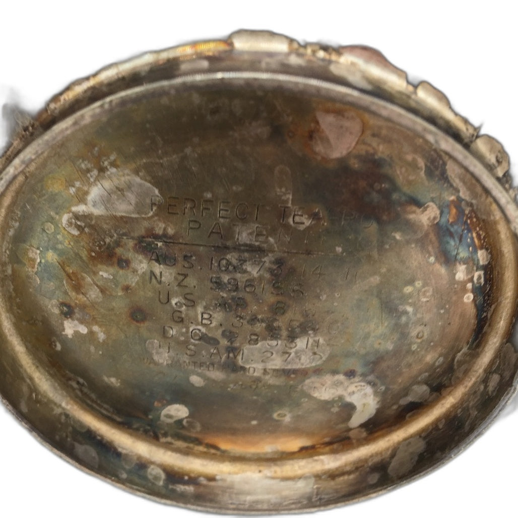 ANTIQUE Silver Coloured Vintage Style 'Perfect Tea-Pot' Double Set