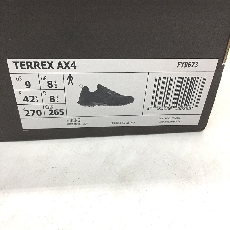 Adidas Black Terrex AX4 Abrasion Resistant Hiking Sneakers Mens Size US 9 NEW