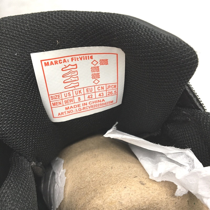 FitVille Black Easytop Strap Ease Diabetic Sneaker Shoes Mens US 9EW EU 42 NEW